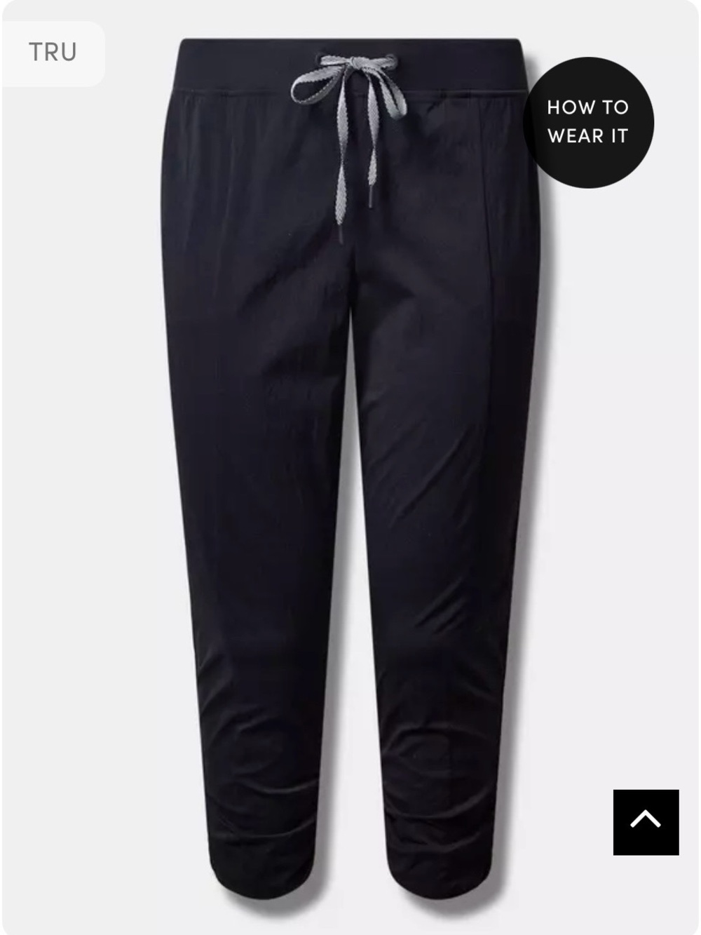 Torrid TRU Black Drawstring Plus-Size Jogger Pants NWT Size 3 - Picture 5 of 7